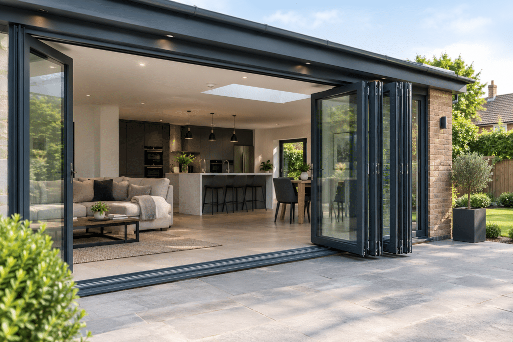 Aluminium bi-folding doors in Bedford